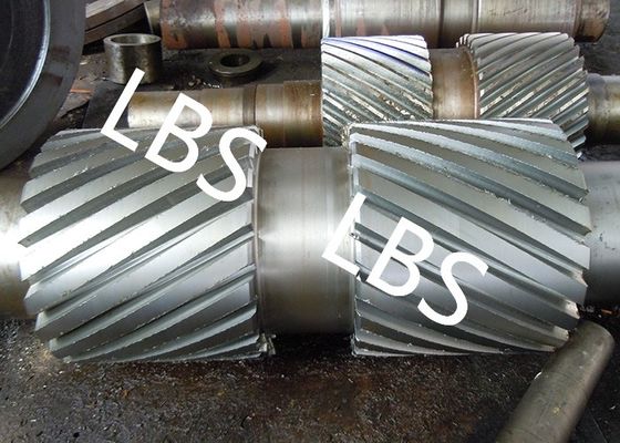 Precision Custom Double Helix Gear Shaft With Retracting Grooves