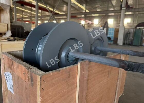Left-hand 65° LBS Lebus Drum for Φ8.7mm Wire Rope, Welded Lebus Groove Winch Drum